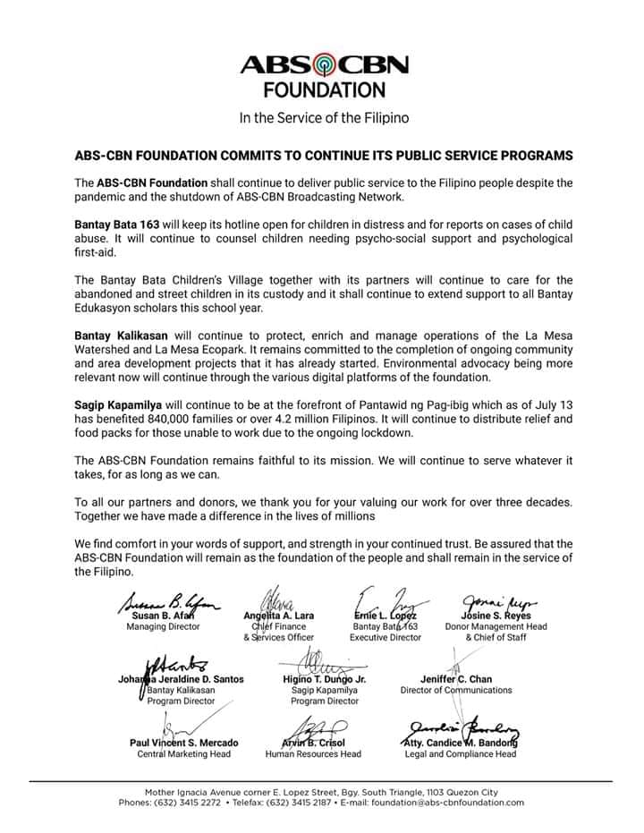 mta_PH's tweet photo. Franchise or no franchise #ABSCBN Foundation continues to be in the service of the Filipino.
@ABSCBNFI_ph
#StandWithABSCBN
#ABSCBNIsNotForSale
#DefendMediaFreedom
#DefendDemocracy
#ResistTyranny
#OustTheTurtle
#ClownGovernment
#DownWithEnablers
#MilkTeaAlliancePh https://t.co/tTfXVAW3lc