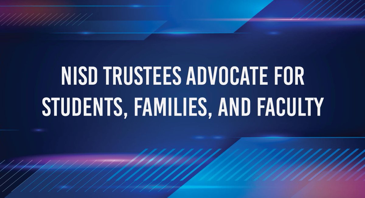 NISD's tweet photo. The NISD Board of Trustees sent a letter to Governor Greg Abbott today asking for more flexibility at the local level to make decisions on how to reopen schools safely. It's just one example of how we advocate for the #NISDFamily. Read the letter here- https://t.co/ErNQOnKo3M https://t.co/3rnbVI78ey