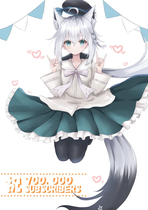 登録者70万人おめでとうございます! #絵フブキ 