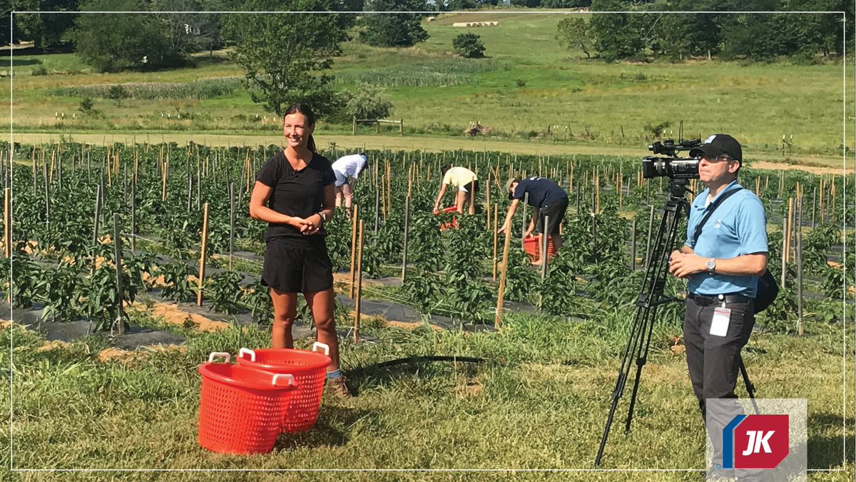 A local news crew came out to visit the <a href="/JKCommunityFarm/">JK Community Farm</a> this week to meet Farm Director Samantha Kuhn and learn more about the Farm's mission to #FightHunger. #FarmFriday #WhatMattersMost
