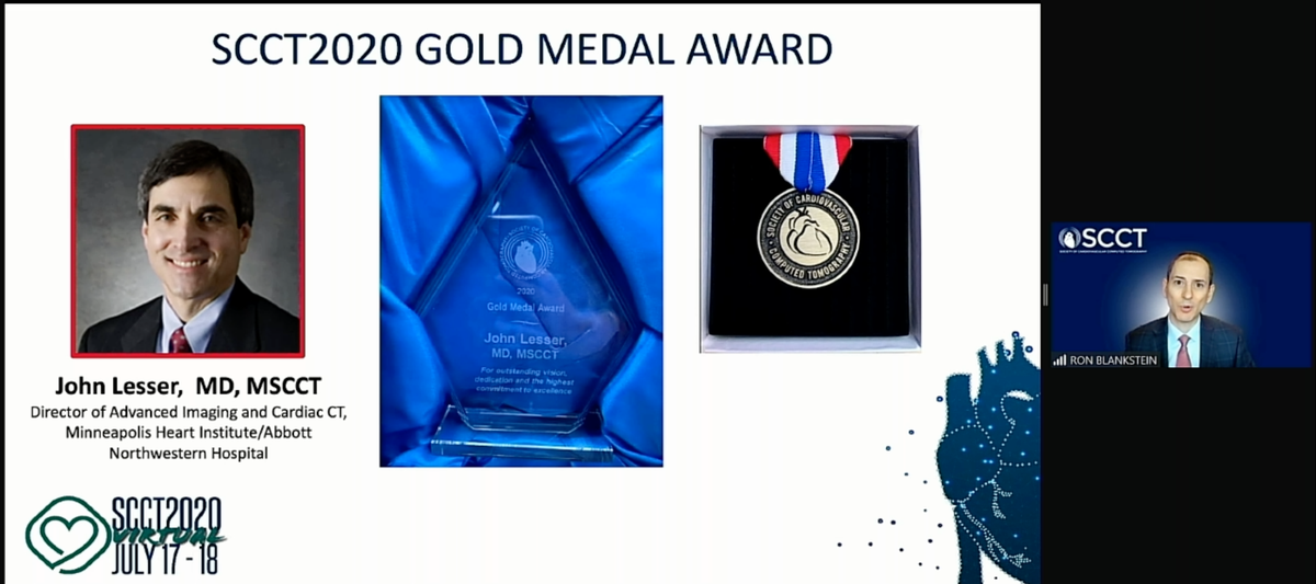 JoaoLCavalcante's tweet photo. Congratulations @jrlesser1 for the 2020 SCCT Gold Medal Award! Your leadership at @MHIF_Heart is a testimony of excellence in all you do. Humbled to be your colleague, mentee and friend! 👏👏 https://t.co/KymlPeYO1l