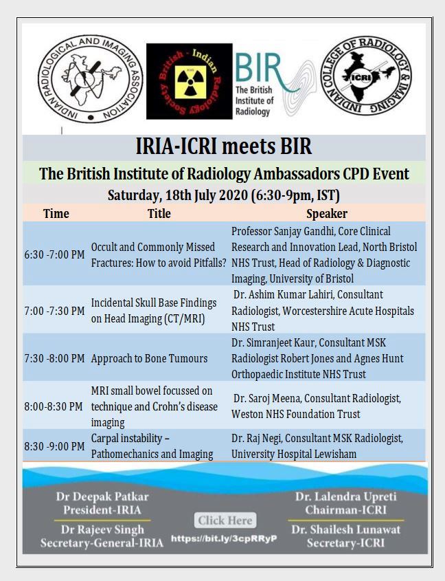 Prof Sanjay Gandhi FRCR, MD, DNB, FHEA, FBIR tweet media