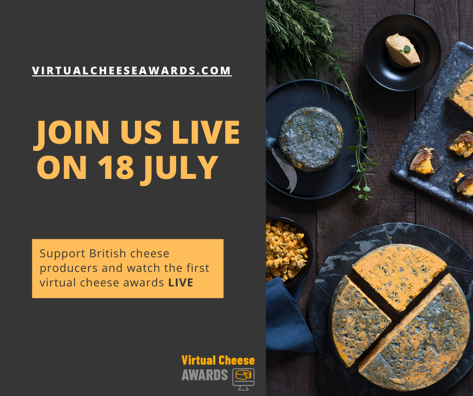 SpecialityFood's tweet photo. The final judging for the #virtualcheeseawards is going live tomorrow at 4pm! Grab a ticket and tune in to see which cheese is crowned the winner https://t.co/NPNkkZ7f0c #britishcheese #awards #support #cheesemakers https://t.co/1nkPfsqKEO