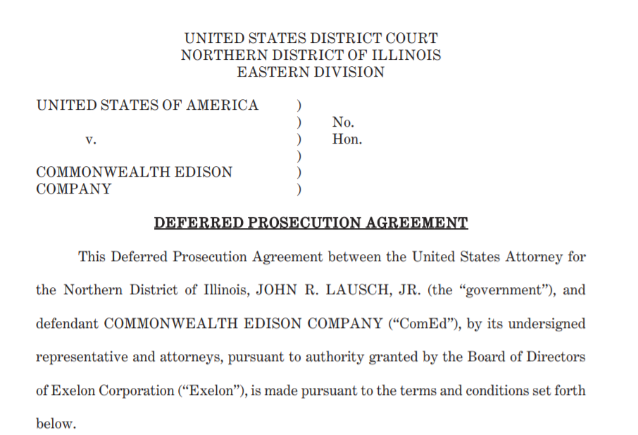 Don't forget also that ComEd is a division of Exelon Corporation, one of the largest utilities in the country. So expect these types of Swampy deals will be found everywhere....  https://www.justice.gov/usao-ndil/press-release/file/1295241/download