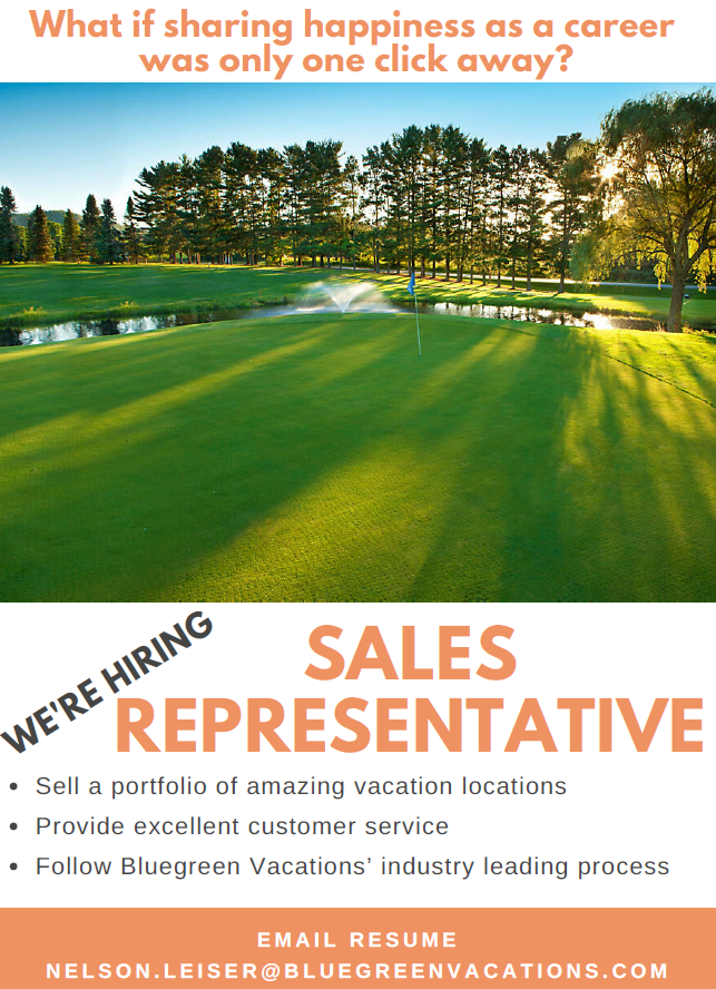 If you are searching for opportunity look into Bluegreen! <a href="/bluegreentweets/">Bluegreen Vacations</a>