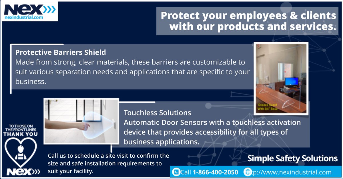 nexindustrial's tweet photo. Protective Barrier Shield for Your Industrial Facility:

A #protectivebarrier that not only protects from sneezes, but prevents other airborne contaminants from spreading to specific areas.

Learn more: https://t.co/lzqSgu4i59 https://t.co/x9rqlYqpdL