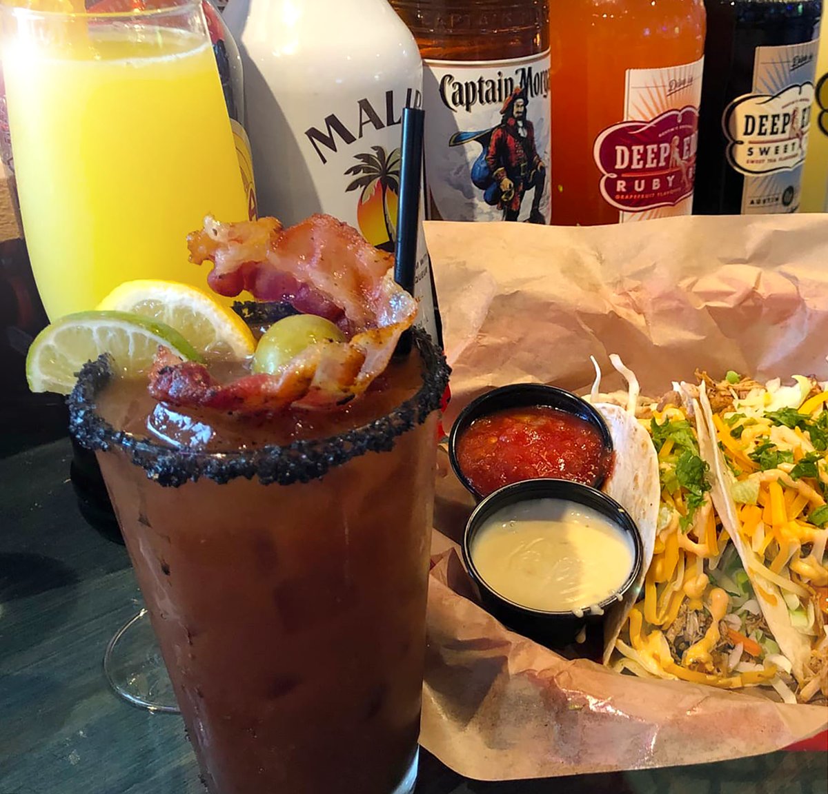 SaltyJs1's tweet photo. What's your weekend plans? 🍹
How about some Bloody Marys and Mimosas!
.
Stop by for brunch at #SaltyJs!
🕚 11am - 9pm Everyday!
.
.
.
#LetsGetSalty #ImFeelinSalty #StPete #ILoveTheBurg #4thStreet #SupportLocal #Drinks #Food #Yummy #HappyHour #Vibes #Brunch #Mimosa #BloodyMary https://t.co/34snpCccm1