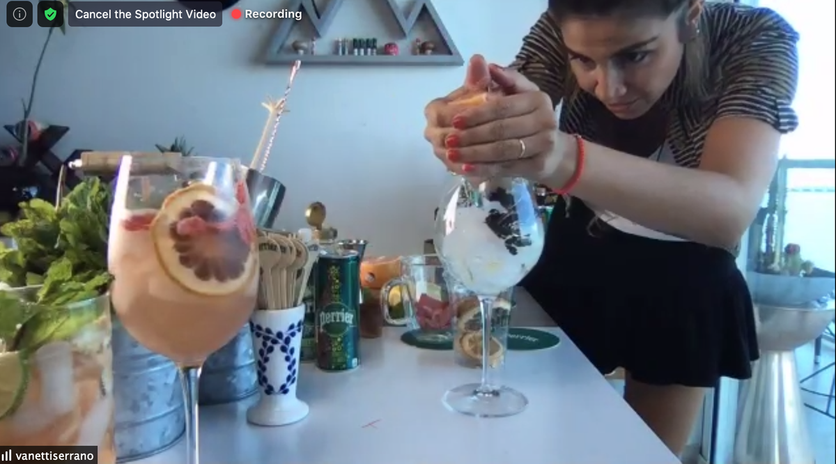 techonomy's tweet photo. We partnered with @NestleWatersNA and @Perrier to bring our VIP members an extra special post-#TechonomyVirtual session with a mixology workshop. ✨ From mocktails to cocktails we love sharing an experience with our members, even when far apart. https://t.co/TgbC143UYv