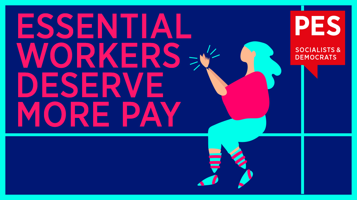 PES_PSE's tweet photo. We need to go beyond applause. The work conditions and the pay of essential workers are also essential to us.
#COVID19 #PESRecovery https://t.co/kaK2flioZL