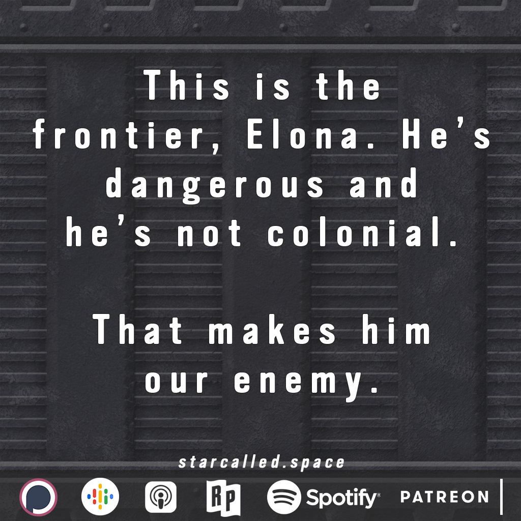 starcalledradio's tweet photo. Elona's face falls. She steps away from her friend. #starcalled #frontierfriday #podcast #audiofiction https://t.co/ckKlRImGEu
