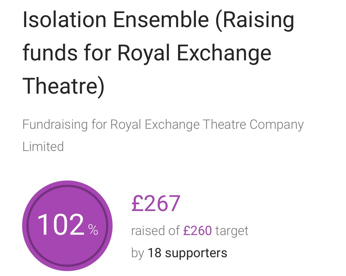 minghellarachel's tweet photo. WE DID IT 102% of the target raised for @rxtheatre as part of #IsolationEnsemble ✨ Thank you for all your support!! #rxconnect #Manchester #SaveTheArtsUK https://t.co/ndzIyixonX