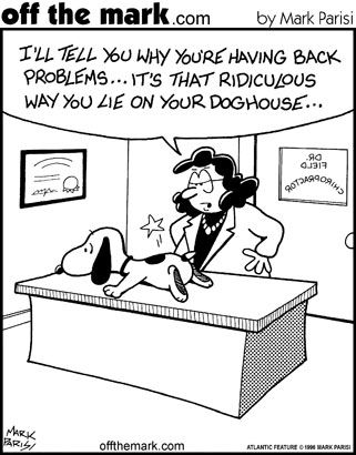 Funny Bone Fridays!

#DogProblems #MaintainGoodSleepingPosture #FusionChiropractic #FusionChiropracticAndIntegrativeHealth #TorontoWellness #DanforthHealers #FunnyBoneFridays!

Credit: Mark Parisi