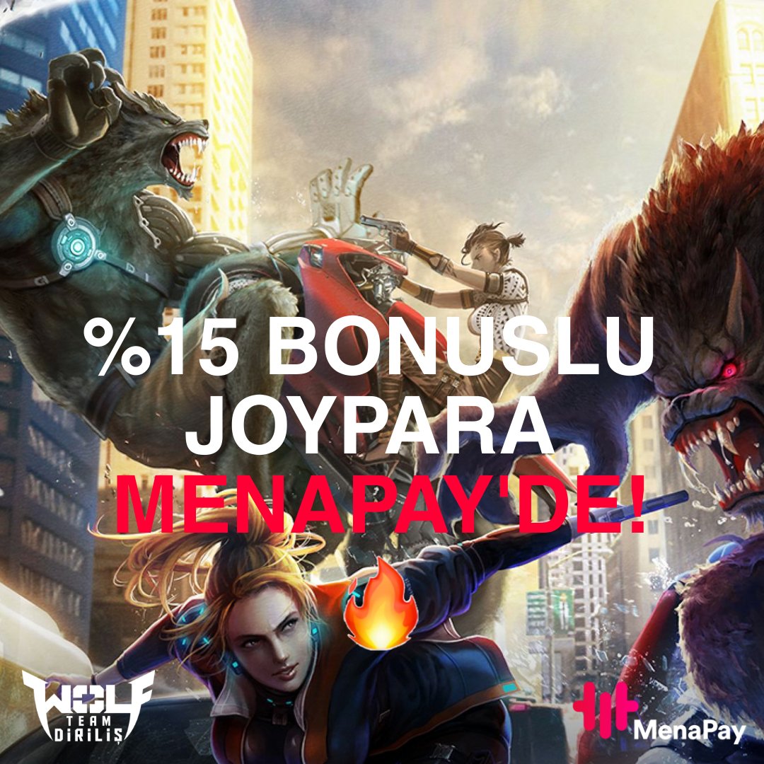 PlaywMenaPay's tweet photo. %15 bonuslu JoyPara MenaPay'de! Hemen MenaPay'i indir, fırsatı kaçırma!

#MenaPay #playwithmenapay #wolfteam https://t.co/TIZcsx022G