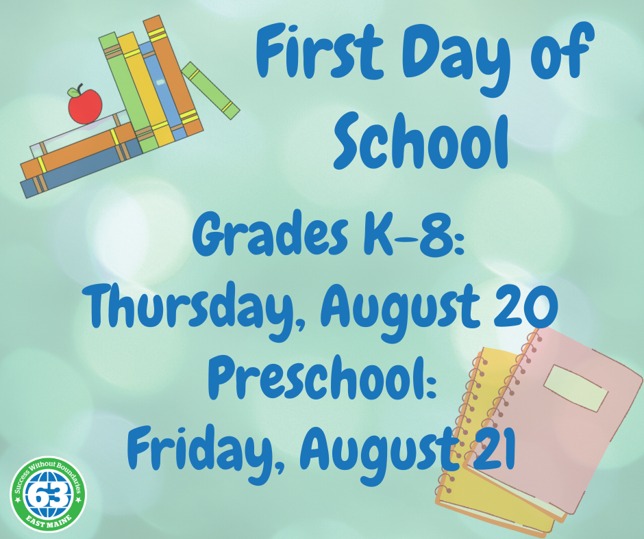 Mark your calendar! Our school start dates have changed. First day for grades K-8 is August 20; First Steps preschool students begin August 21.