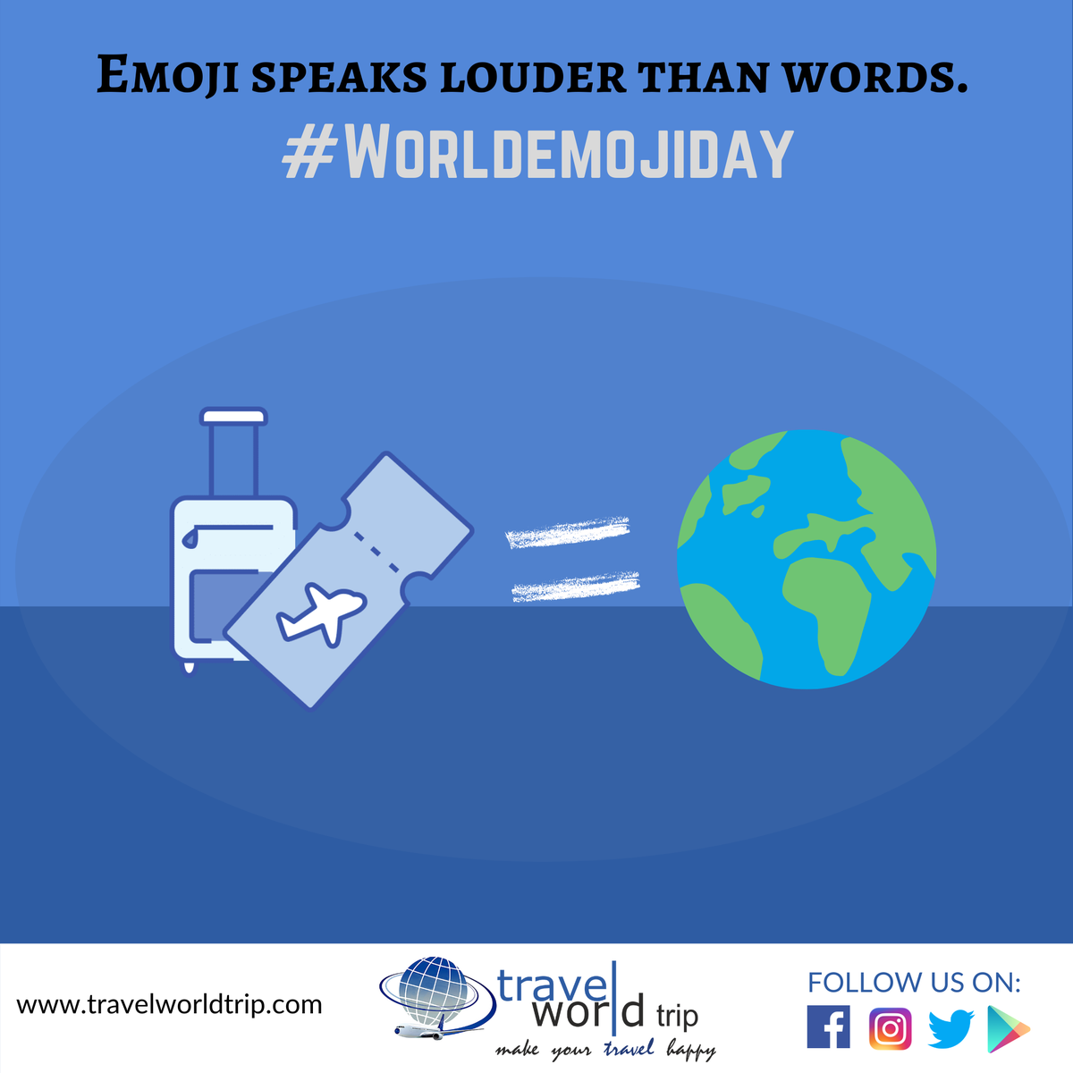 When words fail, Emojis prevail!
Celebrate your favourite emojis and show us what your frequently used and most loved emoji in the comment section below.

#travelworldtrip #worldemojiday #worldemojiday2020 #emojiday #EmojiDay2020