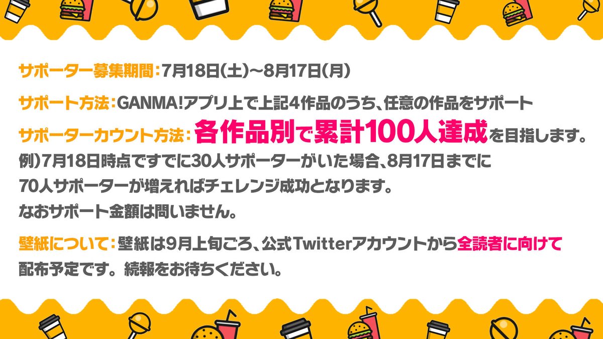 Ganma 公式 オリジナルマンガを最新話までイッキ読み サポーター100人達成チャレンジ 開始のお知らせ サポート機能で好きな作品を サポート して特製壁紙を手に入れよう 募集対象作品はこちら Black999 Abo キミは何型がスキ