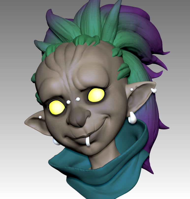 A bit o' Gerb, a bit o' Svirf and some glowing eyes. Tossing this Mike Henry character on the perpetually wip pile.