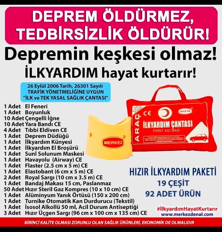 Mikdatca's tweet photo. Doğru dürüst bir İLKYARDIM ÇANTAnız var mı? https://t.co/RC1oxo1msv
