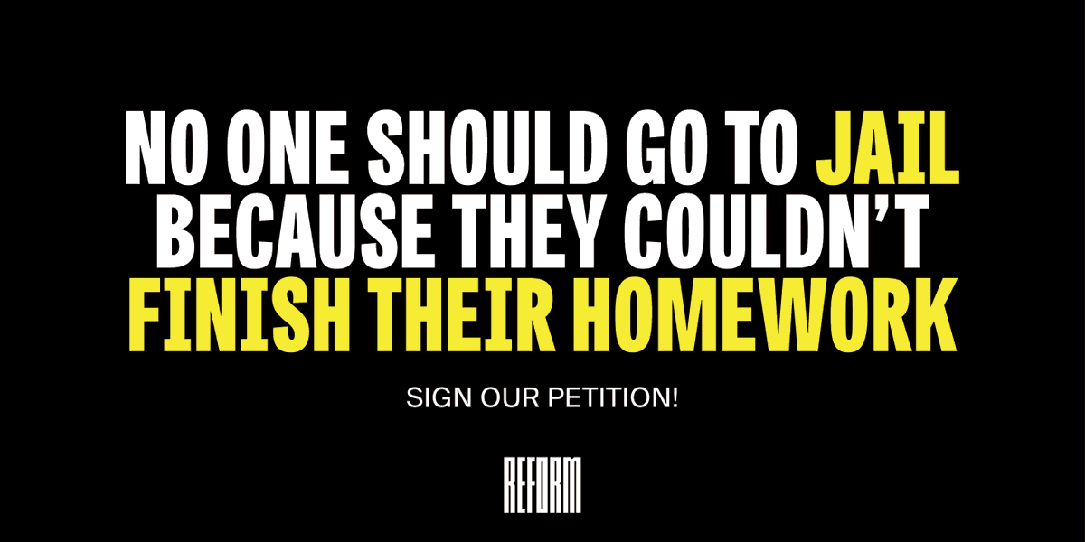 REFORM's tweet photo. URGENT: We shouldn't have to say this. But 'Grace,' a 15-year-old girl in Michigan, was locked up for not finishing her homework. A judge ruled that the teen, who has ADHD, violated her probation.
✍️ SIGN OUR PETITION telling Michigan to #reformprobation https://t.co/iN5i2Sol1F https://t.co/oVgozcIYrq
