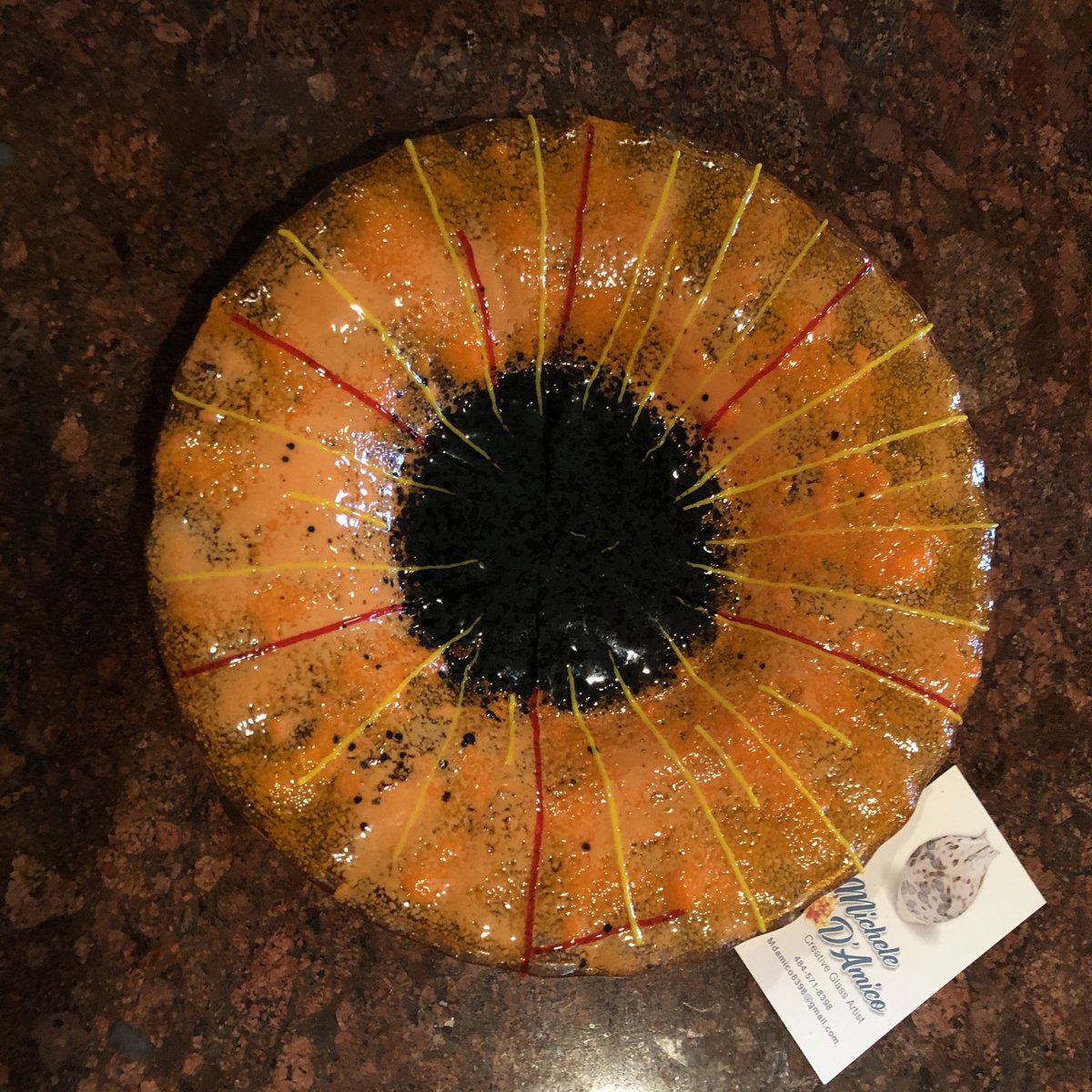 RaceForAdam's tweet photo. Thank you Michele D'Amico, Creative Glass Artist for this one-of-a-kind decorative plate donation to the 5th Annual Drive for Adam SILENT AUCTION! You must be registered to bid! https://t.co/uRop4Zuy3g https://t.co/jYESblSL5G