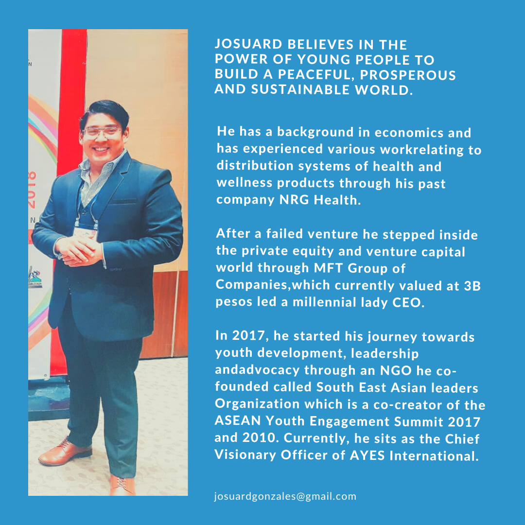 Sociovcoaching's tweet photo. Josuard Infante Gonzales firmly believes in the potential of young people to contribute to a peaceful, prosperous and sustainable world. 

20 slots were opened on a first come, first served basis.
Send an email to coaching@sociov.com and be in our guestlist! https://t.co/tVkcMomJBP