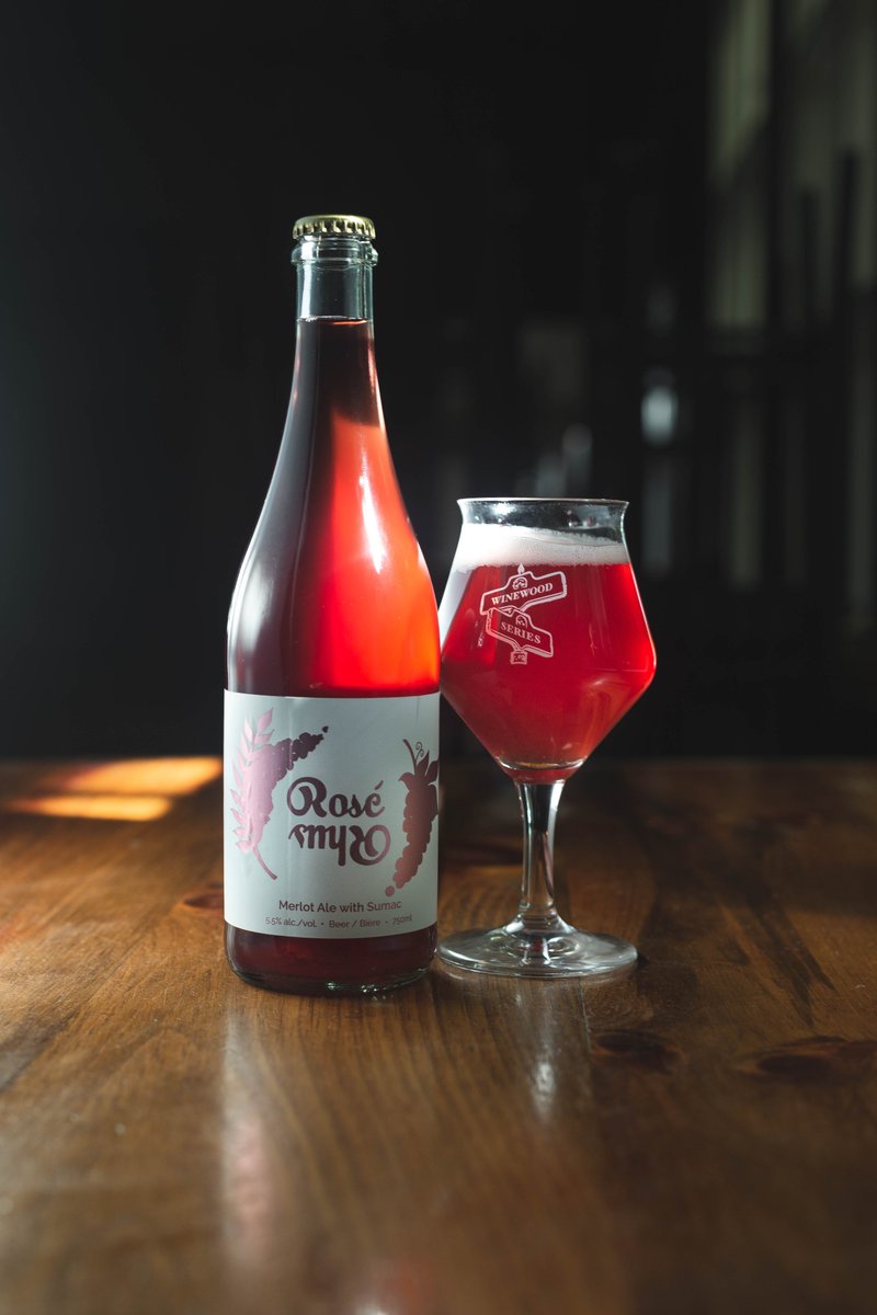 NEW: Rosé Rhus Merlot Ale w/ Sumac is brewed with our friends at <a href="/MalivoireWine/">Malivoire Wine</a>. This tart, beer-wine hybrid, is naturally fermented in stainless tanks, atop a half-ton of fresh merlot grapes. Notice aromas of grapes and red fruits &amp; foraged sumac flavours for a gentle tartness.