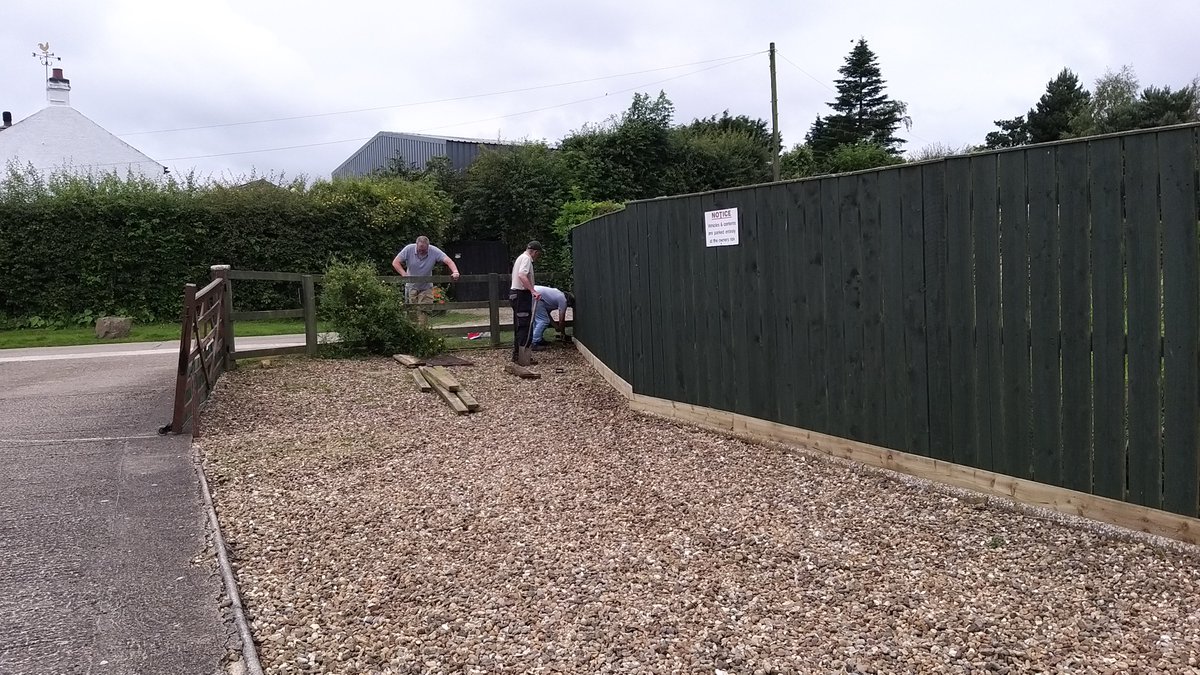 Rabbit proofing the ground....the work continues...