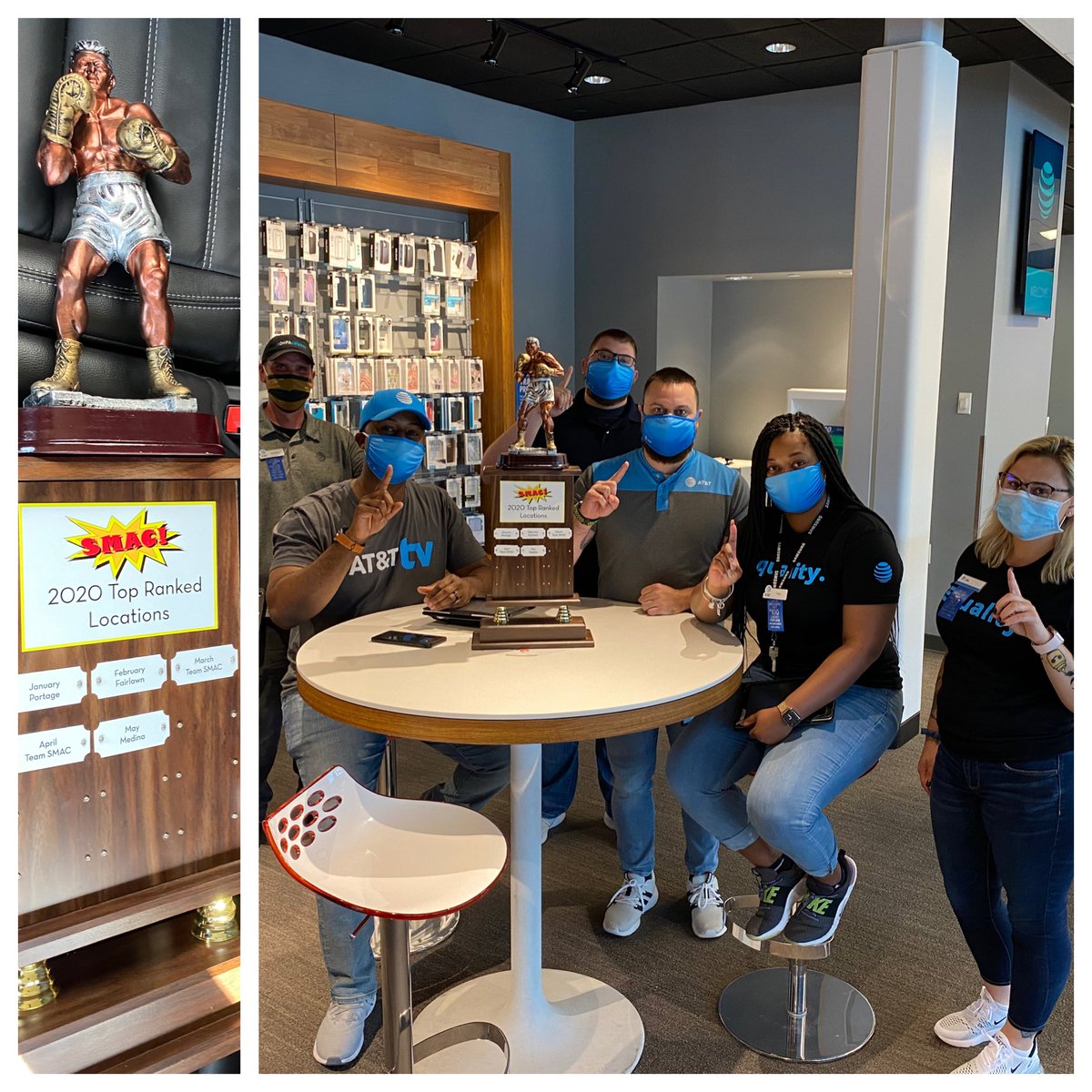 DanBrechbill's tweet photo. #OperationTrophyHeist June edition. The Medina squad didn’t want to give it up, but Woodmere brought the pain in June! Congrats to our #1 squad and #2 in NOH! They seem to think the trophy has found its permanent home 🤷🏻‍♂️ #TeamSMAC #unstOHPAble #NOHlimits https://t.co/eufT31PTzy