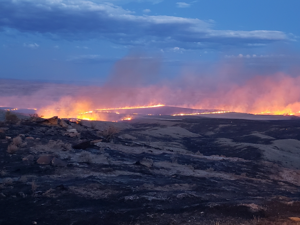BLMWyoming's tweet photo. Firefighters from multiple federal, state, and local agencies are making progress on the 17,606-acre #NeiberFire. Crews are working in a mixture of short grass and brush to protect resources in the affected area. https://t.co/Km0Wvunbya https://t.co/5Uhlf7U7Fj