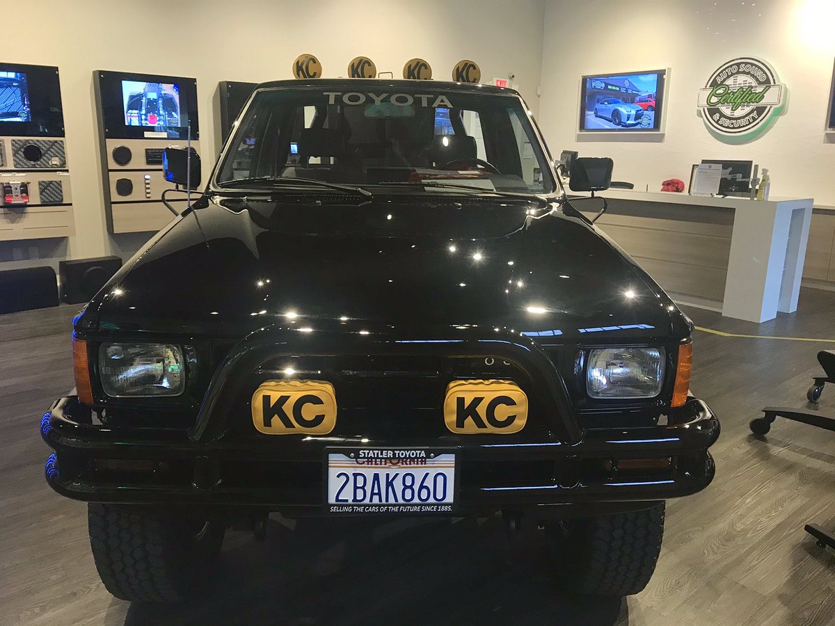 bcdelorean's tweet photo. Getting work done at Certified Autosound in Abbotsford. The truck will be on display in their show room while they add some upgrades. Go and check out the truck and talk to the Certified team about how they can upgrade your dream ride! #bcdelorean #toyotaSR5 #certifiedautosound https://t.co/BuPy2ITaJ6