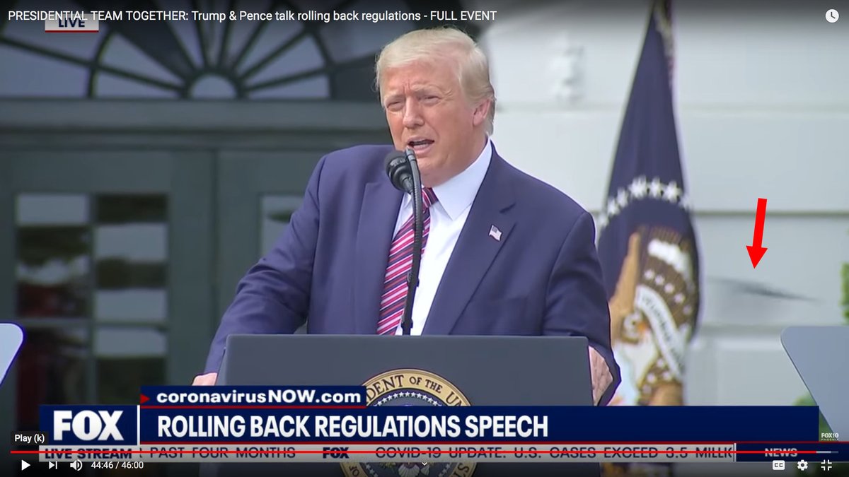 Remember, this thing flew BEHIND Trump, and lens compressions made it look much smaller than it is.It's actually quite large.