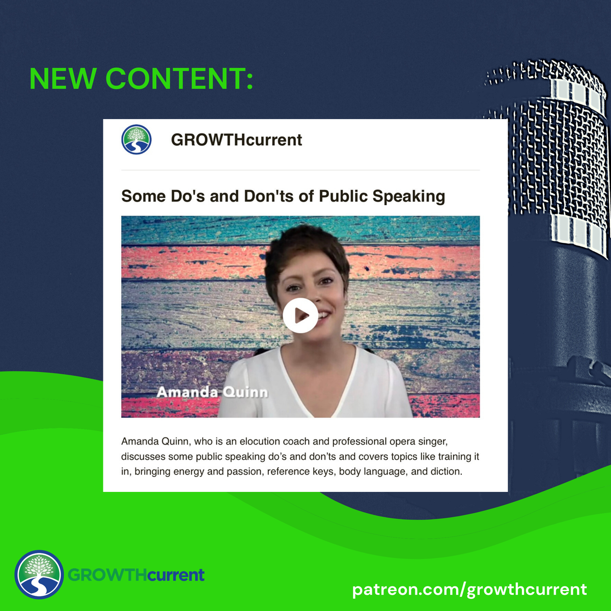 cityCURRENT's tweet photo. 🗣 75% of people say public speaking is their biggest fear! 

@SopranoQuinn discusses #publicspeaking do’s and don’ts like training it in, bringing energy and passion, body language, and diction on our latest #GROWTHcurrent video.

Subscribe today: https://t.co/0s06d1VOjp https://t.co/IvHWrcndLN