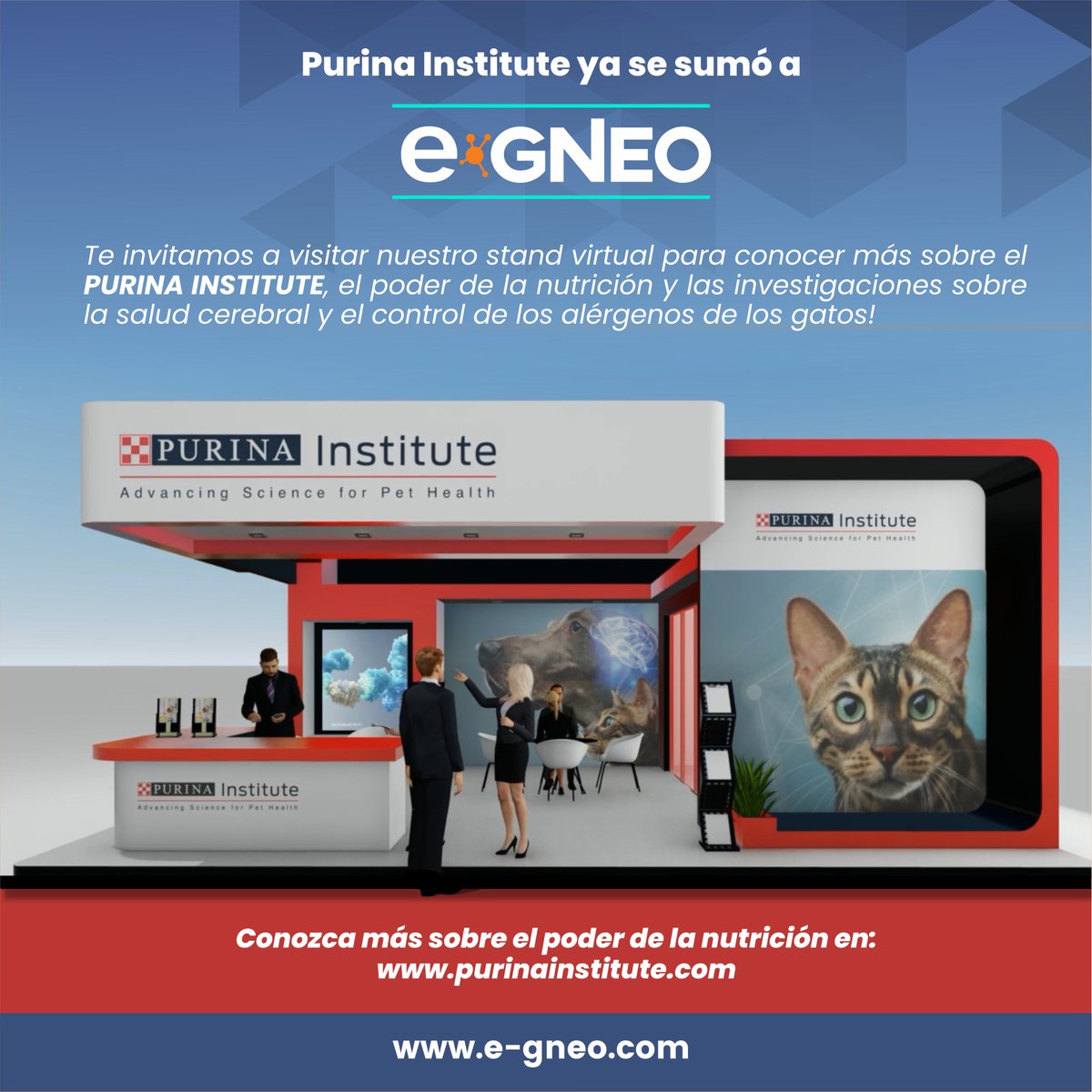 PURINA INSTITUTE se suma a e-Gneo e invitan al gremio veterinario a participar de forma libre y gratuita, a partir del próximo 20 de julio y durante toda la semana, al Congreso virtual veterinario e-Gneo.