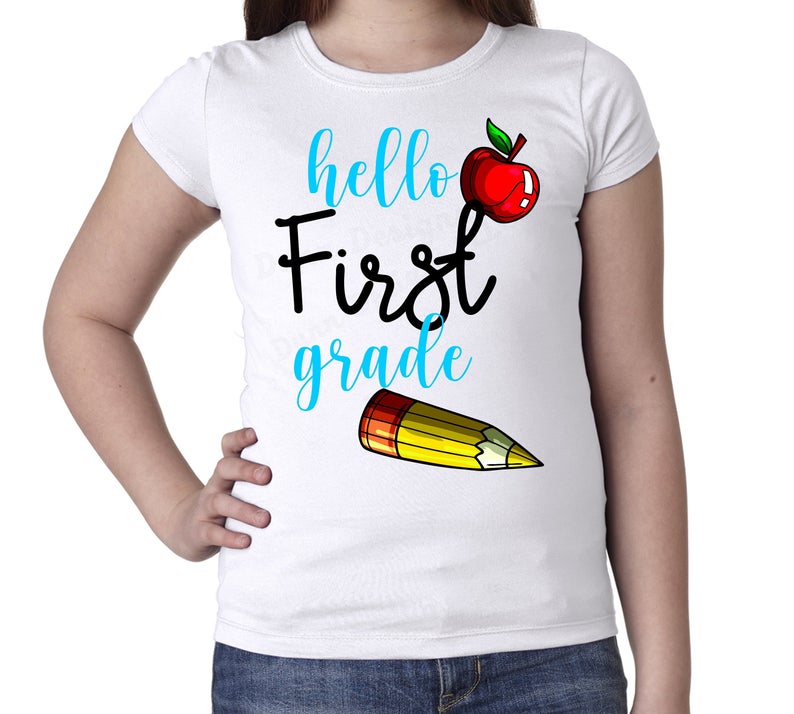 SellableStuff's tweet photo. Hello First Grade
Heat Transfer, Ready to Press, HTV, Custom Heat Transfer Design, Iron on.
Buy Now!
https://t.co/5NFT25j8Z4
#BacktoSchool #HeatTransferDesign #HeatTransferVinyl #Ironon #Customhtv #ReadytoPress #FirstGrade #School #Tshirts #Homework #Pencils #Apple #Gifts #Love https://t.co/yKyHaXsVTS