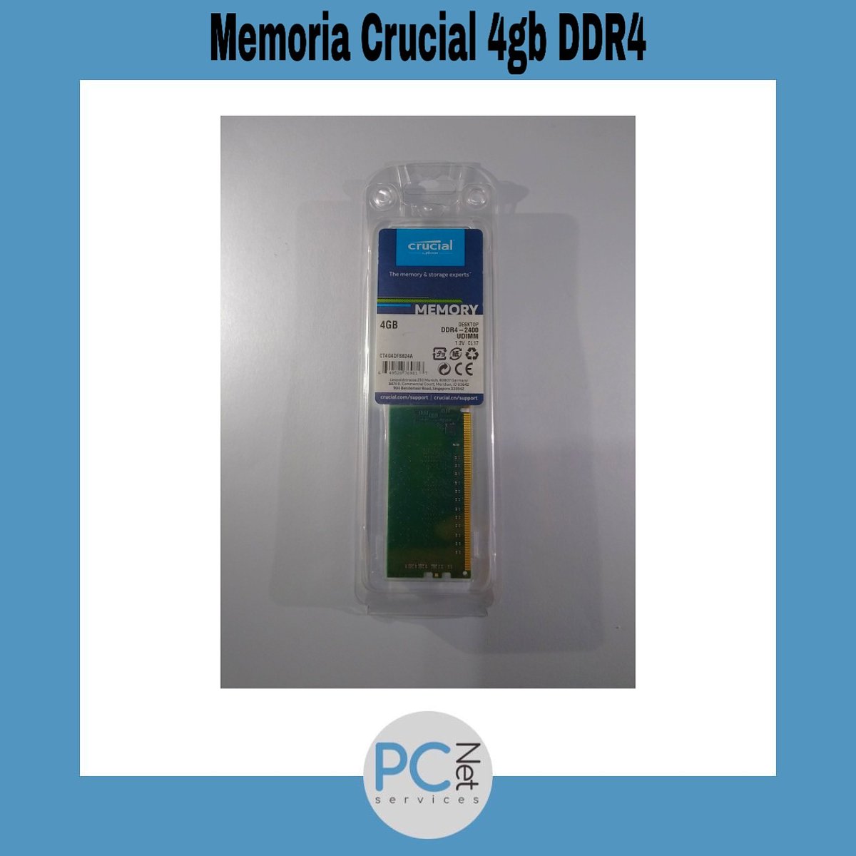 pcnetservices's tweet photo. Memoria para PC Crucial 4gb DDR4 UDIMM 2400mhz
#memoria #memorias #pc #PC #compu #compus #computadora #computadoras #crucial #gb #udimm #mhz #pcnetservices https://t.co/DqGyGiwhkU