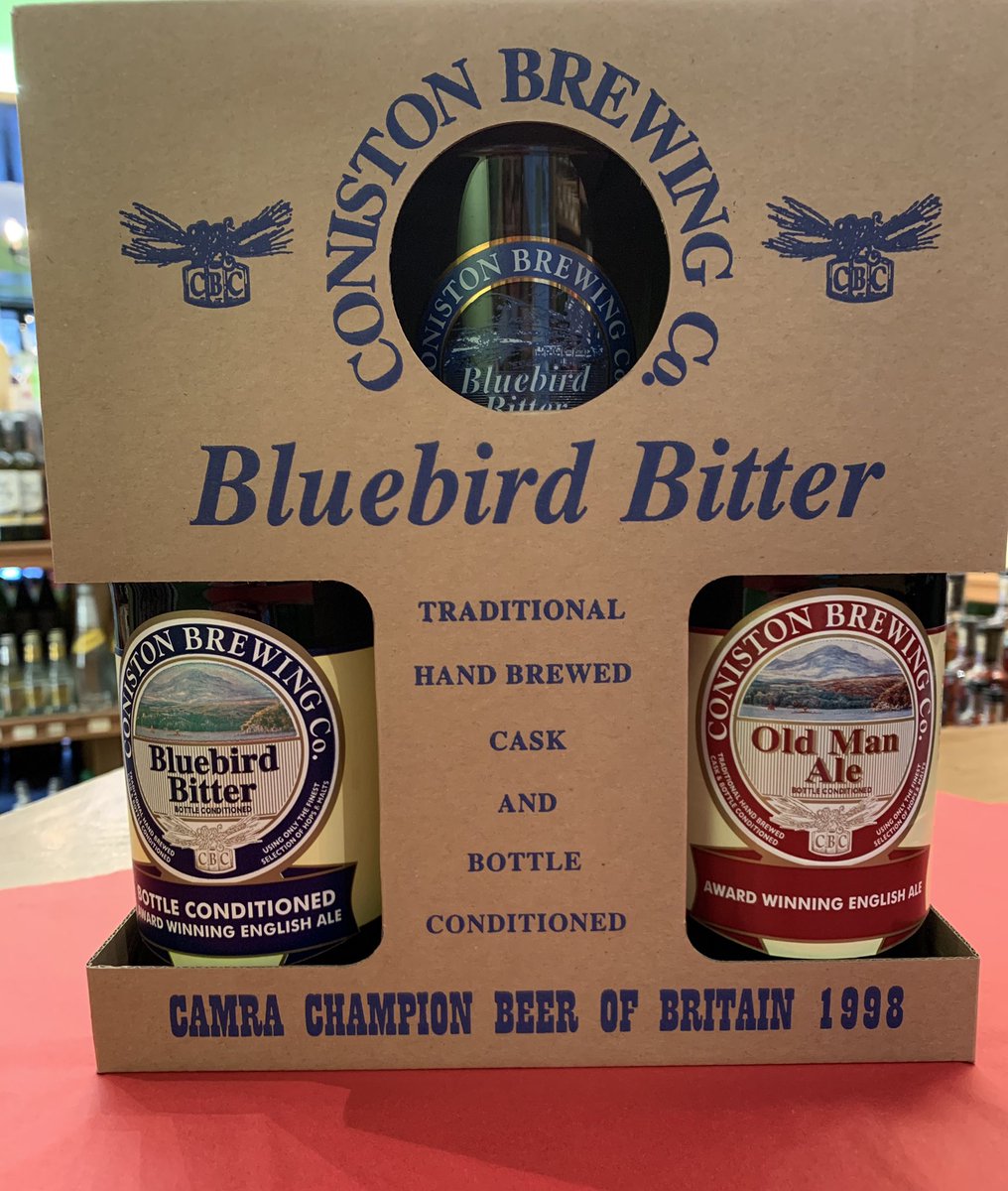 Stocking locally made products has always been a priority. We are extremely fortunate to have some wonderful local producers, and you'll find none finer that Coniston Brewing Company. A range of their products available in both stores 🍺