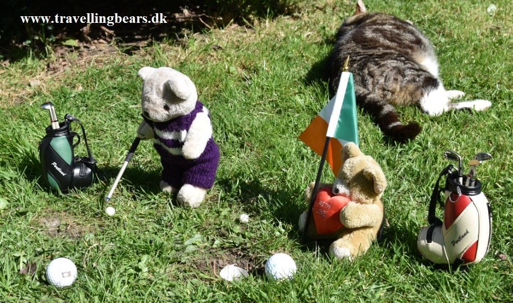 Golf! Things to do in the garden when you cannot travel #Covid19 travellingbears.dk