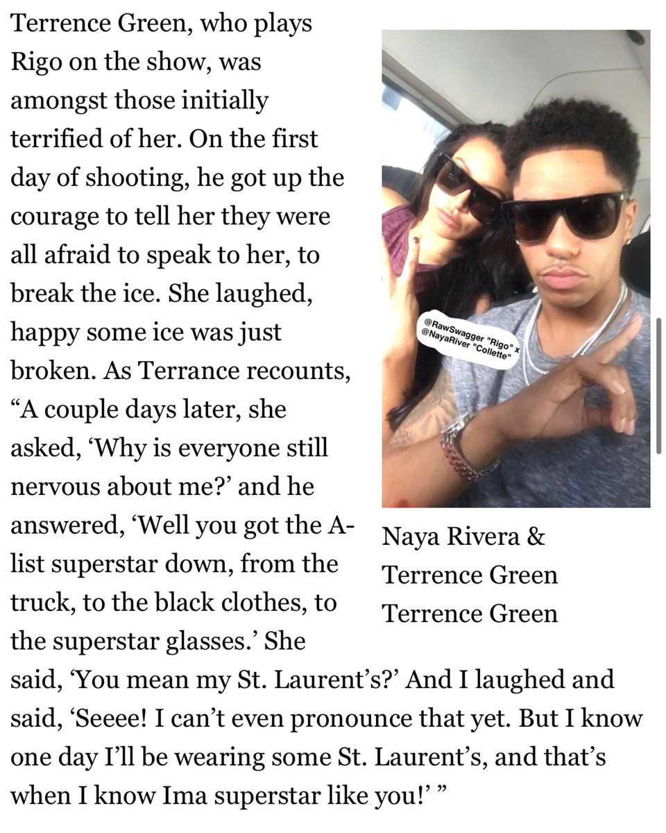 RawSwagger's tweet image. The real story about this pic....so when you see me in my @YSL ...know you see @NayaRivera too!! 😎🕊 #RIPNayaRivera