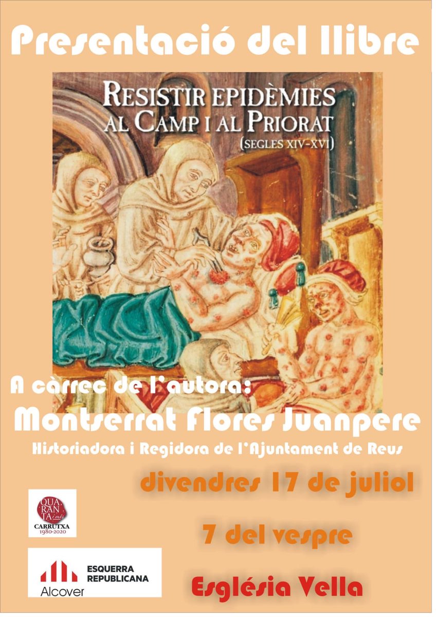 ERCAlcover's tweet photo. #SantJordi2020 #SantJordiERCAlcover2020 Doncs, sí: no som pas tant diferents dels nostres avantpassats. També patim la por de viure en la incertesa que genera una pandèmia desconeguda. Ells se’n van sortir i nosaltres també #EnsEnSortirem 🌈 Gràcies @montserratfj per la xerrada! https://t.co/5n7rOvfmJH