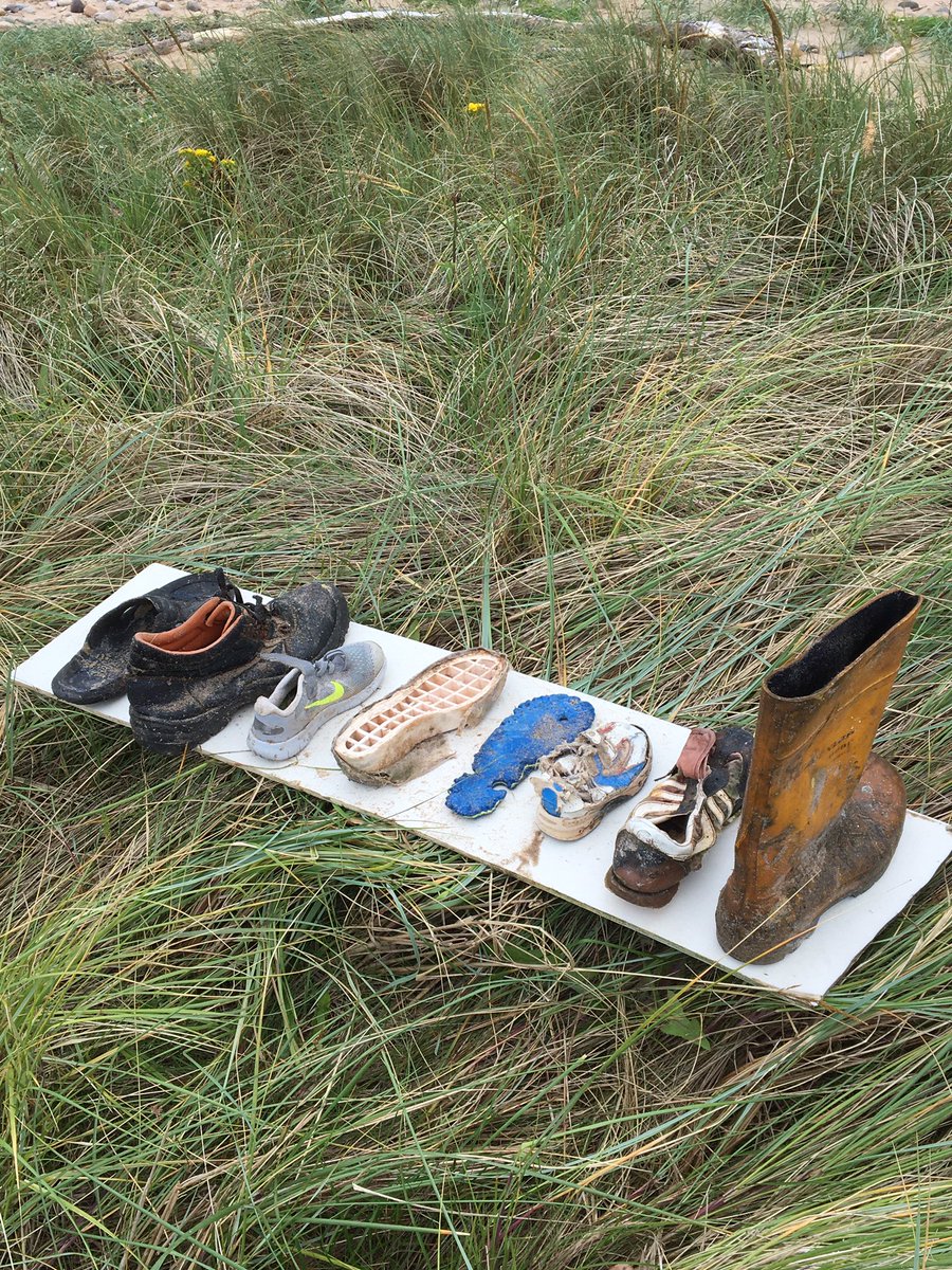 “They looked good, at first, together,
tight laced and polished smart,
but wear and tear destroyed them:
A tale to break your heart!”

#2MinuteBeachClean 
#CleanerSeas #CleanerBeaches #plasticpollution #MarineLitter #Footwear