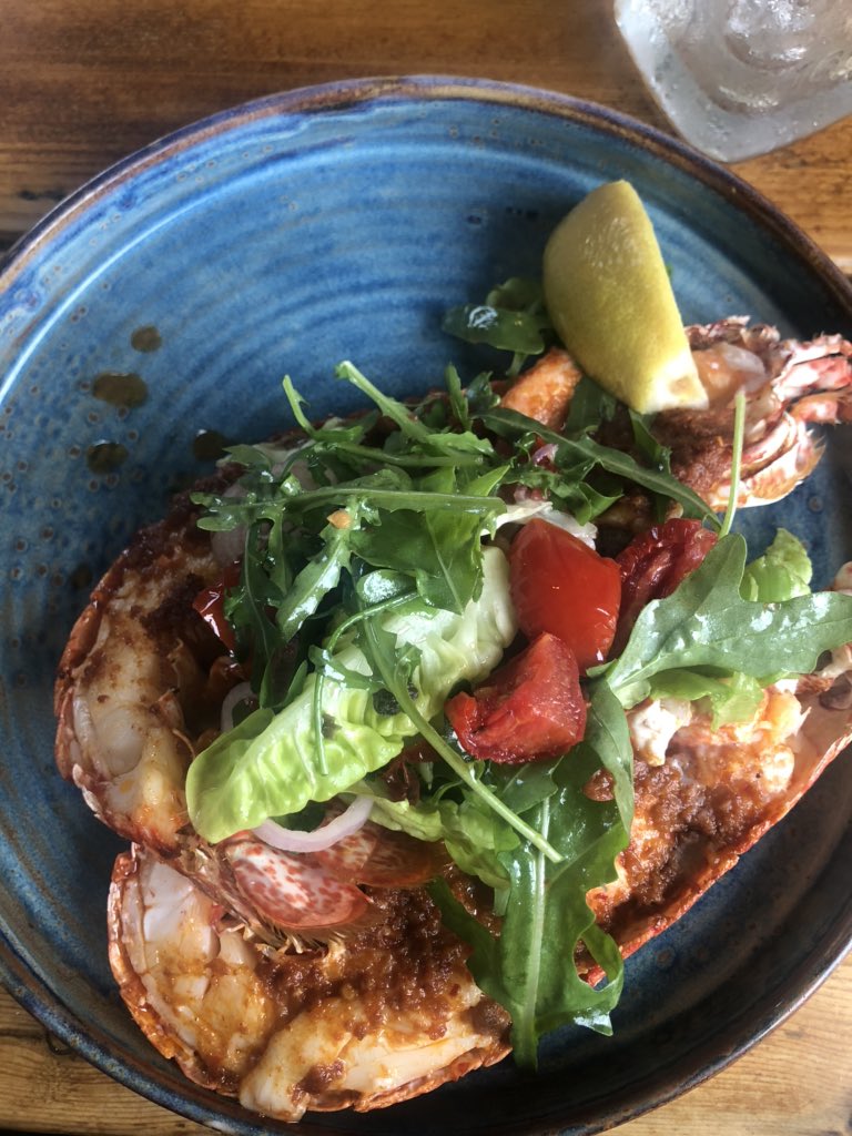 AnneinNI's tweet photo. It’s been too long! So good to be back @Harrys_Shack #locallobster #northcoast https://t.co/sHJkJLxJuz