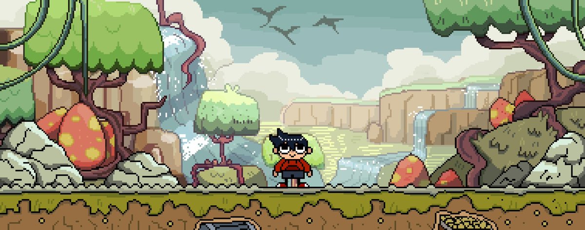 oh I never posted illustrations for my thesis film poster!
fun fact: a bigger part of the scenes on the poster are likely to be cut out of the final version :')

#pixelart I guess? 