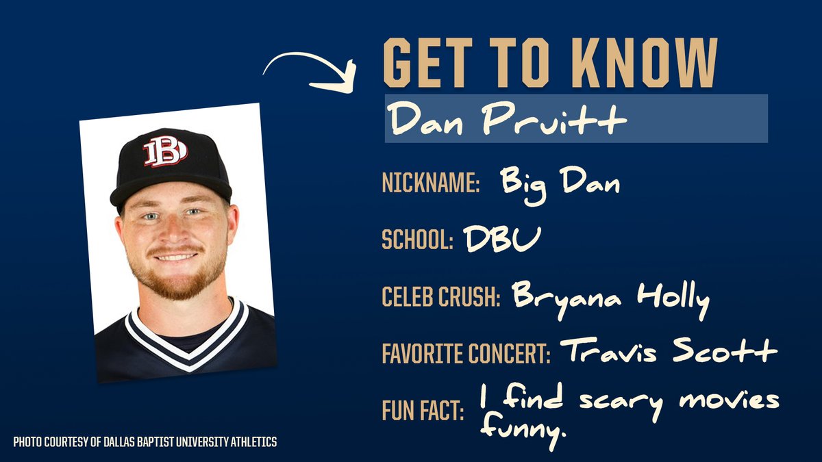 RidersBaseball's tweet photo. Get to know your #TCLRiders ⤵
Next up is a bit of the infield squad: @dan_pruitt24, @julio4riggs, & @Robertsonblake3. https://t.co/MeHls8SkpX