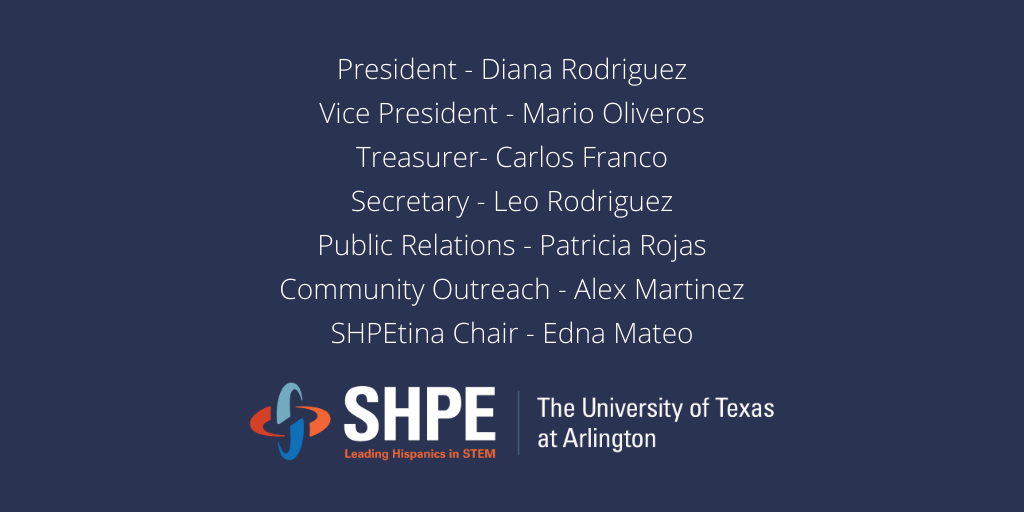 uta_shpe's tweet photo. Introducing your new 2020-2021 SHPE UTA Executive Board! We are excited to work with you this upcoming school year! https://t.co/gTYAW5Ek2k