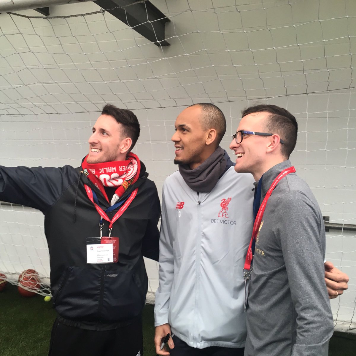 KnuckleTwins's tweet photo. Fabinho watching his goal that we re-created... 👀🔴 

We re-created our Top 5 @liverpoolfc Goals of their title winning season! 🏆

On #YouTube tomorrow! 😁👊 

⚽️ @NBFootball 

#knuckleit #lfc #ynwa #fabinho #nbfootball https://t.co/IrtqQII0bk