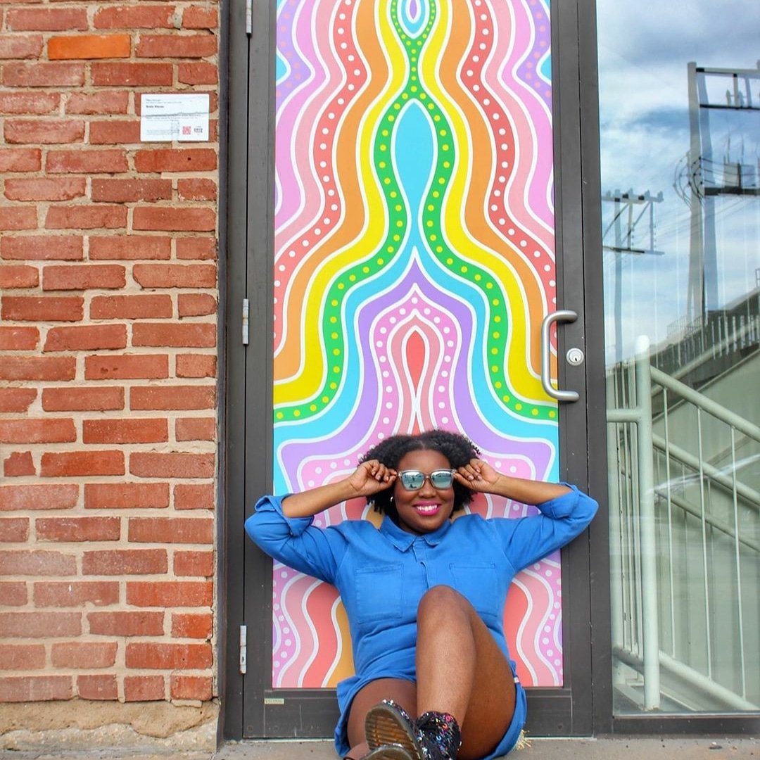 If you're missing our art shows as much as we are, check out #DoorTourOKC this weekend! @AutoAlleyOKC brought 13 artists to design 21 door vinyls throughout our district in @DowntownOKC. 🎨: Tiffany McKnight vinyls: @LetteringExpres 📸: Kyle Van Osdol