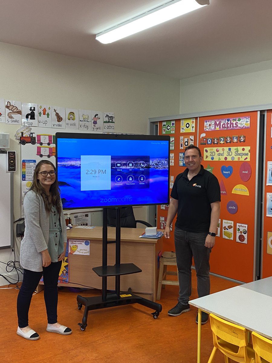 imslimerick's tweet photo. Huge Congratulations again to our amazing competition #winner -  @susanrushee from #ScoilMhuireClarinbridge. We were delighted to deliver and install the prize today in Galway,  and to meet Susan and the staff of Scoil Mhuire Clarinbridge.

#IMS #ieducate #Zoom #DTEN #Classroom https://t.co/6UXGraGKKK