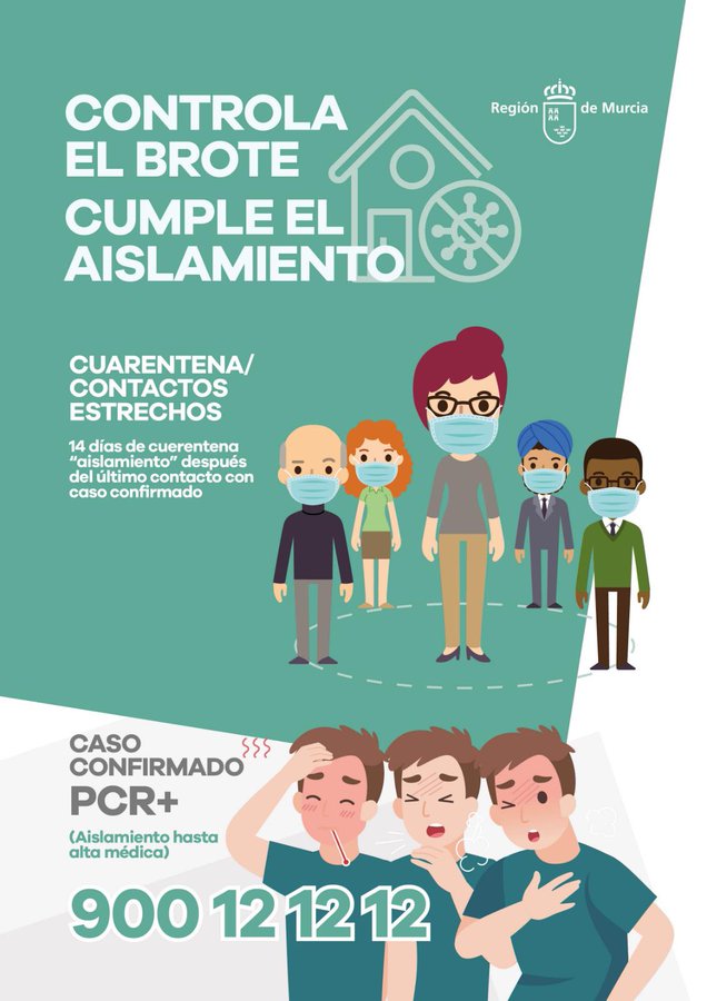 regiondemurcia's tweet photo. ⚠️AVISO⚠️

Aquellas personas que hayan estado en locales de ocio nocturno de la zona de #Atalayas, durante el mes de julio y presenten o no presenten síntomas, contacten con su #médico de cabecera vía ☎️o 💻. Tienen que hacer cuarentena. 

#COVID19 https://t.co/jI9RTtGsuO