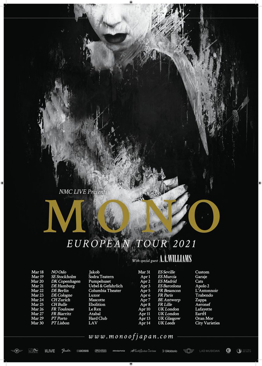MONO is preparing a new album and will promote it with a western European tour in March / April of 2021. That's great news!