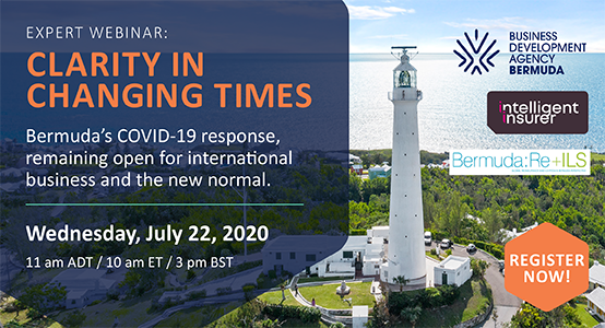 BermudaRe's tweet photo. Delighted to be partnering with the #BDA @investBermuda to deliver our upcoming webinar “Clarity In Changing Times: Bermuda’s Response to Tackling the COVID-19 Crisis” on Wed 22 July at 11 am ADT/10 am ET/3 pm BST. Register here: https://t.co/vKiEyhB7Cp #covid19 #thinkbermuda https://t.co/V8WAdqBvxc
